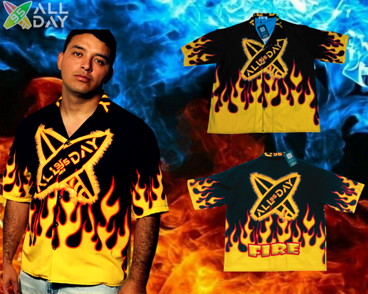 🔥 Camisa "Fire Code" – Edición Llamas Urbanas